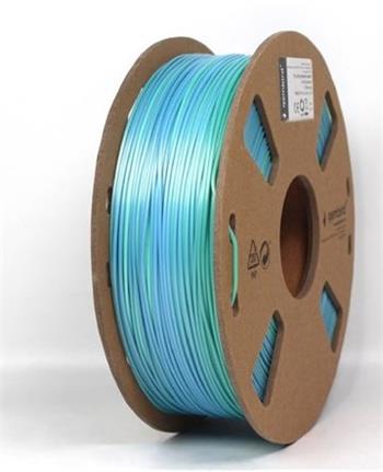 Filament GEMBIRD, PLA, 1,75mm, 1kg, silk rainbow, modrá/zelená