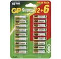 GP Super AAA LR03 1.5V, mikrotužka, 12+6 pack