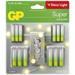 GP SUPER alkalická baterie AA 12 + AAA 12 + LED řetěz BL
