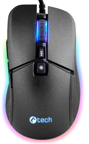 Herní myš C-TECH Dawn (GM-24L), casual gaming, 6400 DPI, RGB podsvícení, USB