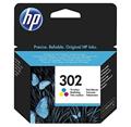 HP 302 Tri-color Original Ink Cartridge, F6U65AE