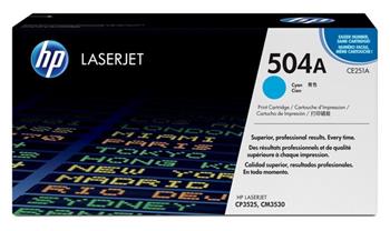 HP 504A Toner Cart Cyan pro HP CLJ CP3525, CE251A