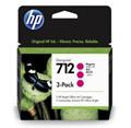 HP 712 3-Pack 29-ml Magenta DesignJet Ink Cartridge, 3ED78A