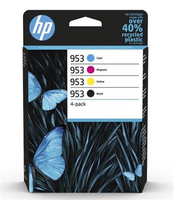 HP 953 CMYK Original Ink Cartridge 4-Pack, 6ZC69AE