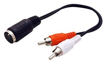 Kabel audio DIN5pin(F) <- 2x cinch, 20cm