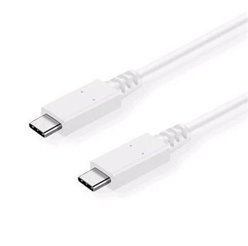 Kabel C-TECH USB 3.2, Type-C (CM/CM), PD 100W, 20Gbps, 2m, bílý