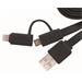 Kabel CABLEXPERT USB COMBO, MicroUSB + Lightning, 1m, černý