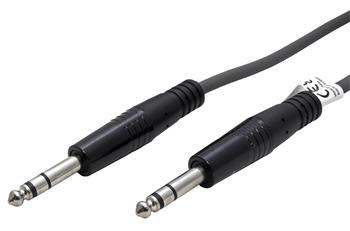 Kabel jack 6,35M - jack 6,35M, stereo, 1,5m