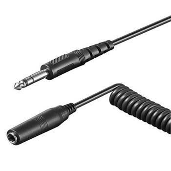 Kabel prodlužovací jack 6,35M - jack 6,35F, 5m, kroucený