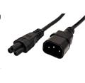 Kabel síťový prodlužovací k notebooku, IEC320 C14 - C5 (trojlístek), 5m, černý