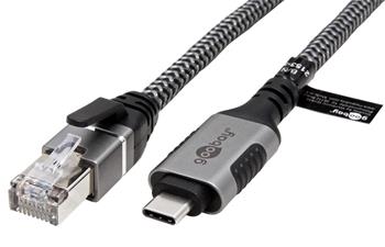 Kabel USB C(M) -> RJ45M, Gigabit Ethernet, 2m