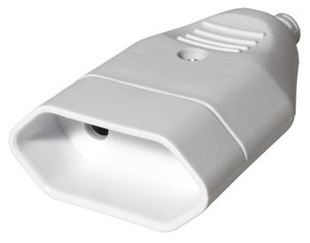 Konektor síťový 250V/2,5A, samice, CEEE 7/16, na kabel, bílý