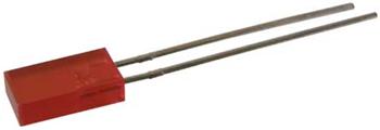 LED obdélníková 2.5x5mm, červená, 3-5mcd/10mA (Uf=2,00V), dif., 110deg