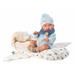 Llorens NEW BORN CHLAPEČEK - realistická panenka miminko s celovinylovým tělem 73885