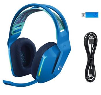 Logitech Headset G733 LightSpeed, bezdrátová RGB - modré