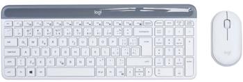 Logitech MK470 Slim Wireless Combo, CZ/SK - bílá