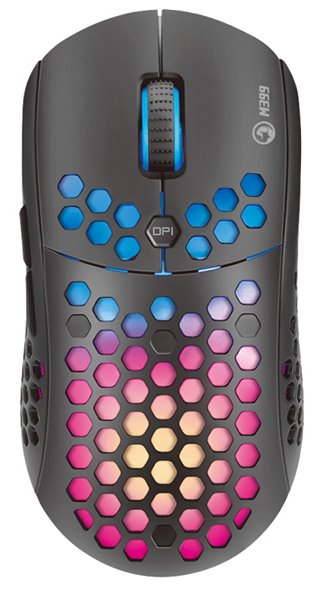 Marvo Myš M399, 6400DPI, optická, 6tl., 1 kolečko, drátová USB, černá, herní, podsvícená