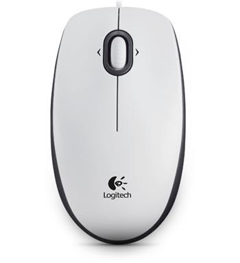Myš Logitech B100 Optical, USB, bílá