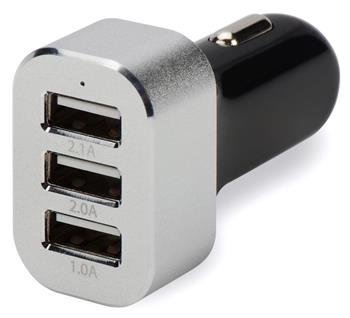 Napájecí 12-18V autoadaptér na 3x USB, 5.1A, černý ppadapter-116