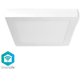 Nedis WIFILAC30WT LED chytré stropní světlo, Wi-Fi, hranaté 30x30 cm, alu, 18W, 1400lm