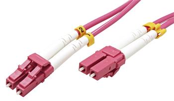 Optický patchkabel LC-LC 50/125 (multimode), duplex, OM4, 15m