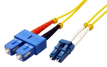 Optický patchkabel LC - SC 9/125 (single mode), duplex, OS2, 3m