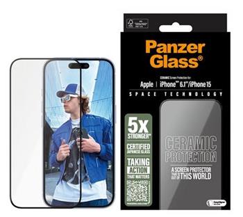 PanzerGlass Ceramic Apple iPhone 16/15 s instalačním rámečkem