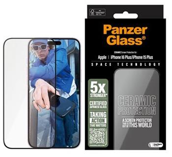 PanzerGlass Ceramic Apple iPhone 16 Plus/15 Plus s instalačním rámečkem