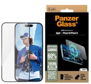 PanzerGlass Gaming Apple iPhone 16/15 s instalačním rámečkem