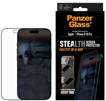 PanzerGlass Stealth Apple iPhone 17/16 Pro s bezprašným aplikačním boxem