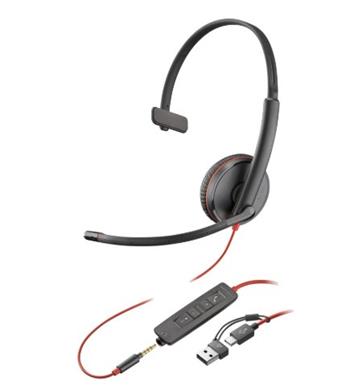 Poly Blackwire 3215 USB-C/A + 3,5 mm jack (bulk)