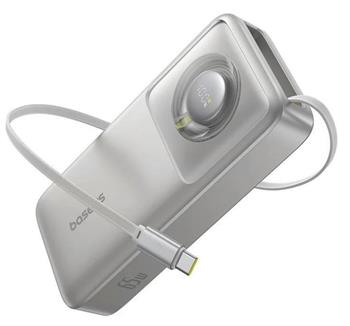 Powerbanka Baseus OS Free2Pull 10000mAh, 30W, s kabelem USB-C šedá