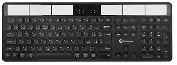 Powerton SolarSlim, Solární klávesnice integrovaná, CZ/SK, Multi-Device typ 2.4 GHz Dongle + Dual Bluetooth, bezdrátová,