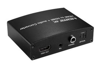 PremiumCord HDMI 4K Repeater/Extender s oddělením audia, stereo jack, Toslink, RCA