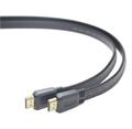 PremiumCord HDMI High Speed + Ethernet plochý kabel, zlacené konektory, 1,5m