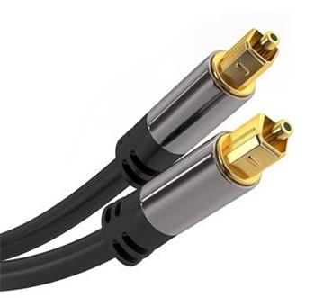 PremiumCord Kabel Toslink M/M, OD:6mm, Gold design 2m