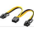PremiumCord Napájecí kabel 8 kolíkový samice na duální 6+2 samec pro PCIe karty