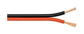 PremiumCord Nestíněná dvojlinka 2x0.50mm2 černá/červená 100m