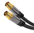 PremiumCord TV antenní HQ propojovací kabel M/F 75Ohm (135dB) 4x stíněný 5m