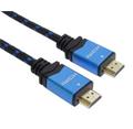 PremiumCord Ultra HDTV 4K@60Hz kabel HDMI 2.0b kovové+zlacené konektory 1,5m bavlněné opláštění kabelu