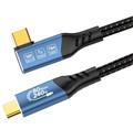 PremiumCord USB4™ Version2.0 80Gbps 16K@60Hz 240W Thunderbolt 3 a 4 kabel zahnutý 1m