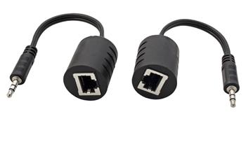 Prodlužovací adaptér audio přes TP, stereo jack 3,5, 50m