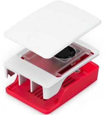 RASPBERRY case pro Pi 5 Original malinová/bílá s chladičem
