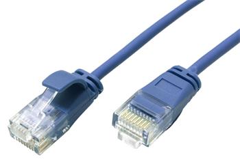 Roline GREEN UTP patchkabel kat. 6a, tenký, LSOH, 1m, modrý