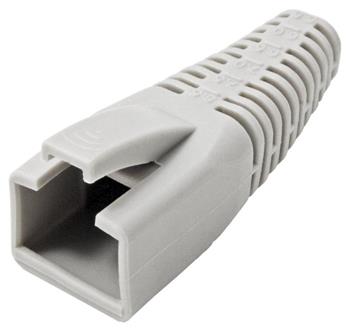 Roline Krytka konektoru RJ45 na kulatý kabel 5,5 - 8,5mm, s ochranou západky, 10ks, šedá
