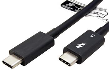 Roline Thunderbolt 5 kabel, USB C(M) - USB C(M), 80Gb/s, PD 240W, černý, 0,8m
