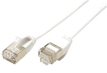 Roline U/FTP patchkabel kat. 7, s konektory RJ45, LSOH, tenký, bílý, 1,5m
