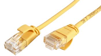 Roline UTP slim patchkabel kat. 6a, LSOH, 1m, žlutý