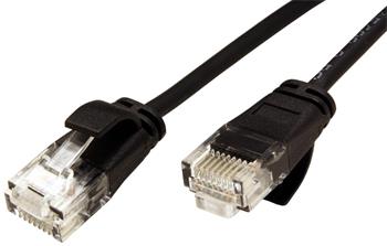 Roline UTP slim patchkabel kat. 6a, LSOH, 3m, černý