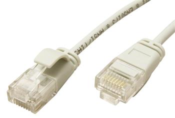 Roline UTP slim patchkabel kat. 6a, LSOH, 3m, šedý